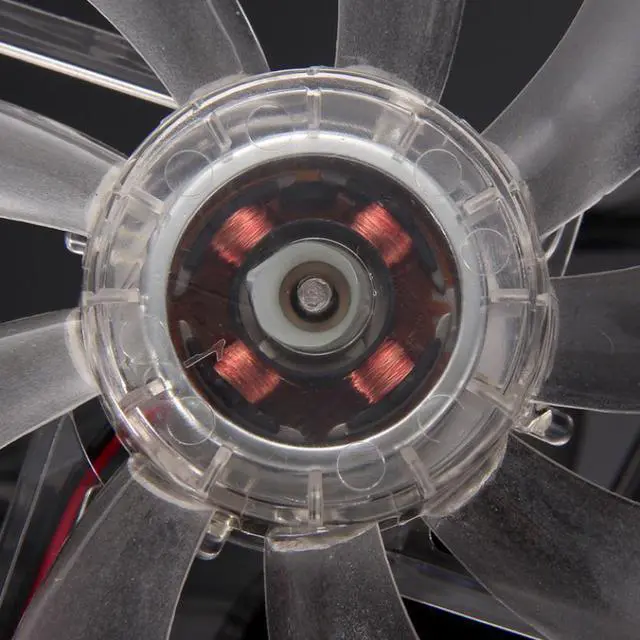 Alt view image 4 of 5 - New Blue Quad 4-LED Light Neon Clear 120mm PC Computer Case Cooling Fan Mod 18Mar28 Drop Ship