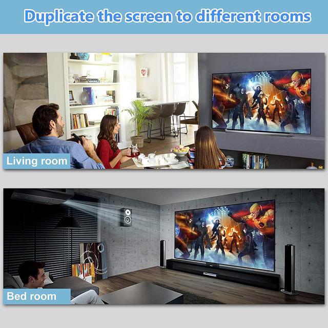 Alt view image 6 of 7 - HDMI Splitter 1 in 2 Out, 4K HDMI Splitter for Dual Monitors Duplicate/Mirror Only, 1x2 HDMI Splitter 1 to 2 Amplifier for Full HD 1080P 3D with HDMI Cable (1 Source onto 2 Displays)