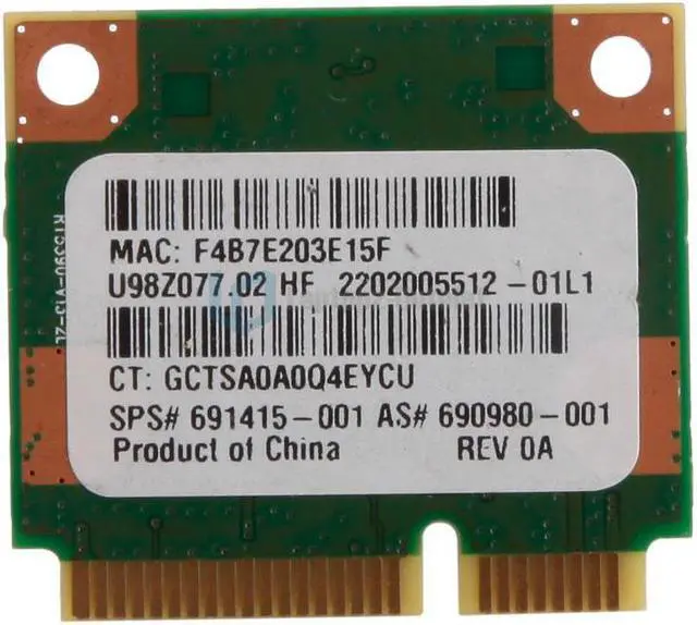 Alt view image 3 of 4 - New Notebook Wireless Network PCI-E Card for HP COMPAQ 691415-001 690980-001