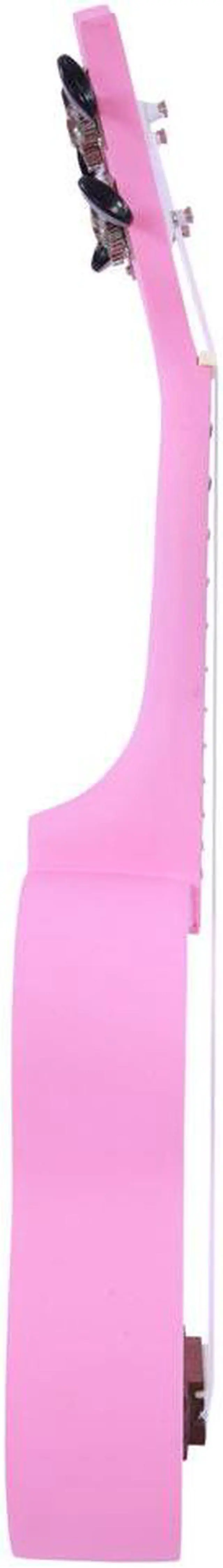 Alt view image 4 of 7 - 21" Pink Soprano Ukulele Guitar Basswood 12 Frets Hawaiian Instrument w/ Bag