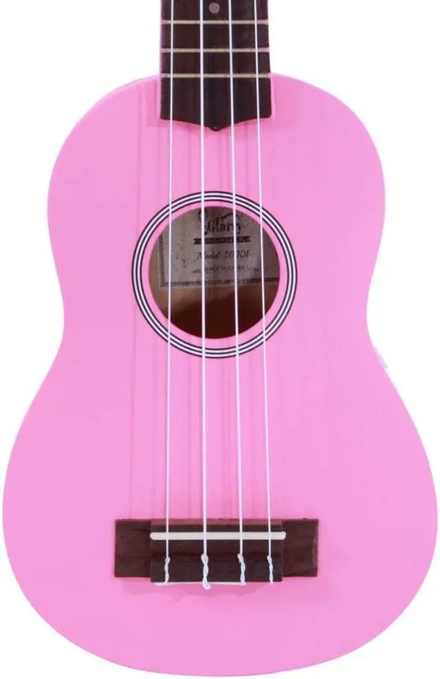 Alt view image 2 of 7 - 21" Pink Soprano Ukulele Guitar Basswood 12 Frets Hawaiian Instrument w/ Bag