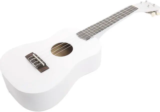 Alt view image 5 of 6 - 23" White Concert Ukulele Guitar Basswood 15 Frets Hawaiian Instrument w/ Bag