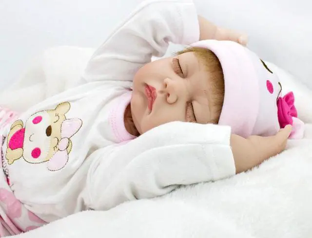 Alt view image 5 of 7 - Real Looking Soft Solid Silicone Lifelike Baby Doll Girl Preemie Gifts Handmade