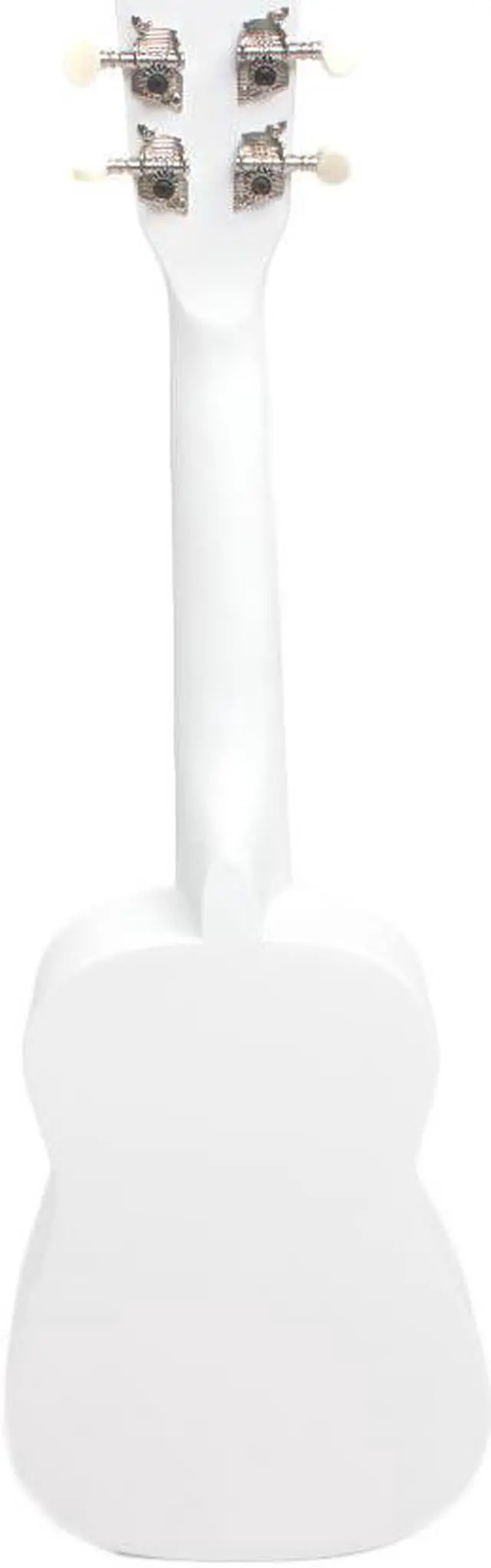 Alt view image 2 of 6 - 23" White Concert Ukulele Guitar Basswood 15 Frets Hawaiian Instrument w/ Bag