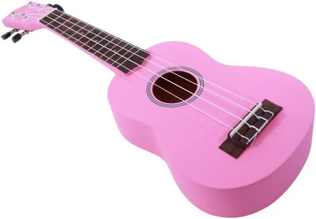 Alt view image 7 of 7 - 21" Pink Soprano Ukulele Guitar Basswood 12 Frets Hawaiian Instrument w/ Bag