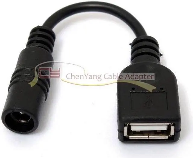 Alt view image 6 of 6 - 5V USB Female to DC Power Jack 5.5 2.1mm Charge Adpter Cable for Phone & Tablet