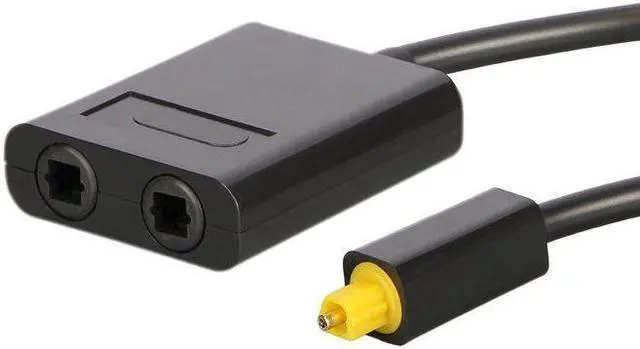 Alt view image 5 of 7 - Dual Port Toslink Digital Optical Audio Splitter Adapter Fiber Optic Audio Cable