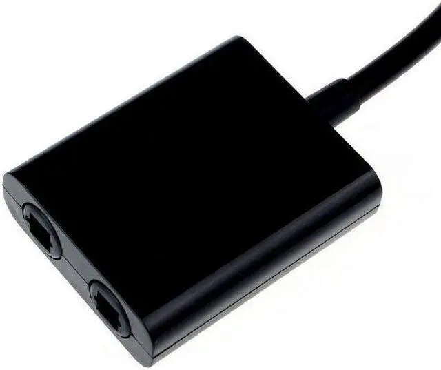Alt view image 2 of 7 - Dual Port Toslink Digital Optical Audio Splitter Adapter Fiber Optic Audio Cable