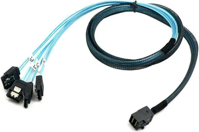 Main image of Mini SAS SFF-8643 Target to 4 SATA 7pin Host Hard Disk Data Server Raid Cable