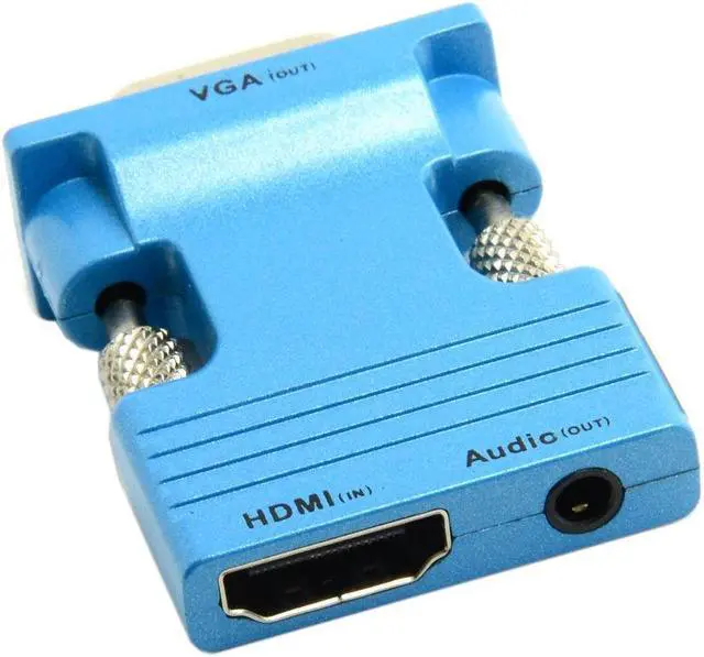 Alt view image 3 of 7 - HDMI Female to VGA Male & Audio Output Adapter for PC Laptop Macbook Projector