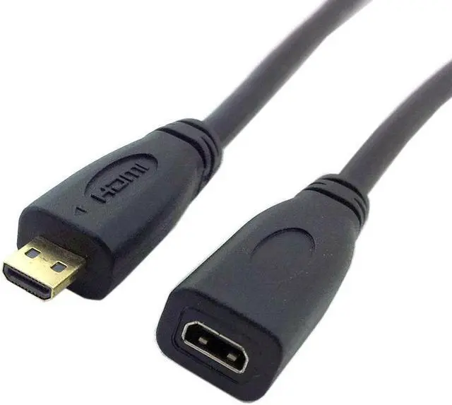 Main image of HDMI 1.4 D type Micro HDMI Male to Micro HDMI Female M/F Extension Cable 30cm