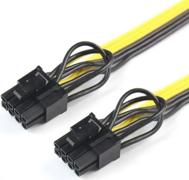 Alt view image 4 of 7 - CPU 8Pin to Graphics Video Card Double PCIE Power Supply Splitter Cable 25cm