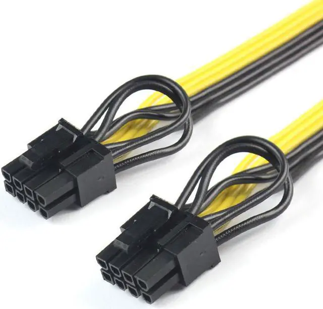 Alt view image 3 of 7 - CPU 8Pin to Graphics Video Card Double PCIE Power Supply Splitter Cable 25cm
