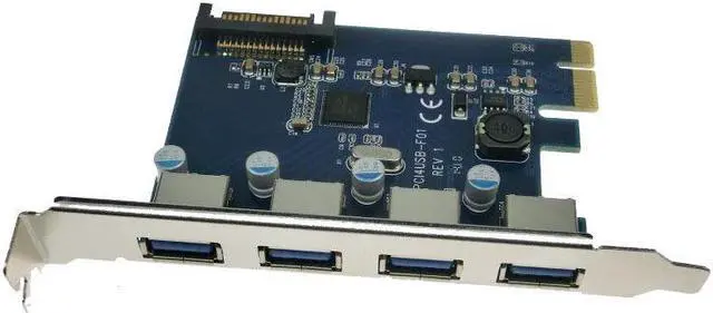 Alt view image 2 of 3 - Fresco FL1100 4x USB 3.0 PCI Express Card PCI-e USB3.0 Host Controller Adapter