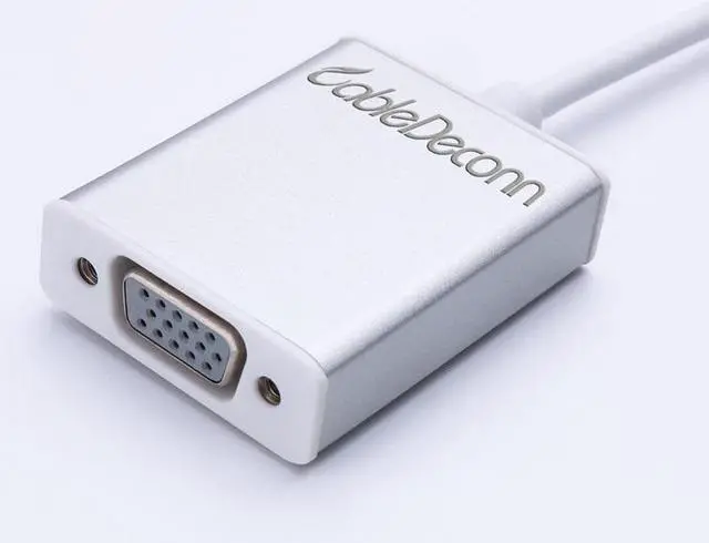 Alt view image 5 of 7 - USB-C USB 3.1 Type C to VGA 1080p HDTV Adapter Cable for macbook 12'