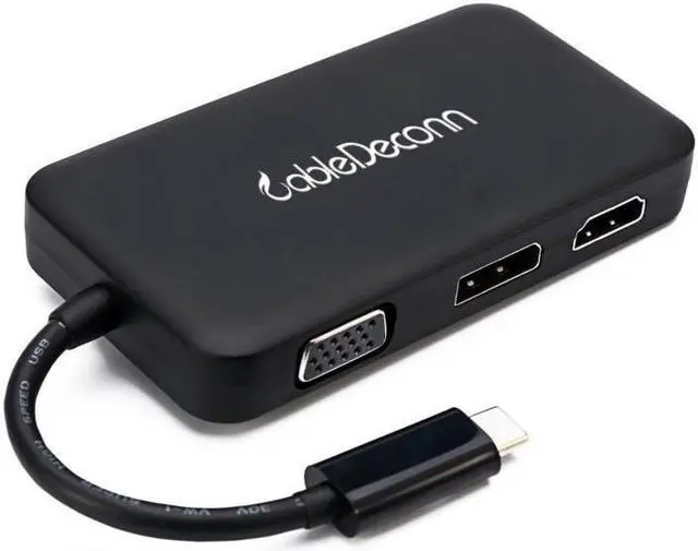 Alt view image 4 of 6 - 4-in-1 USB-C 3.1 Type C To HDMI DP DVI 4K VGA Multiport Cable Adapter Converter