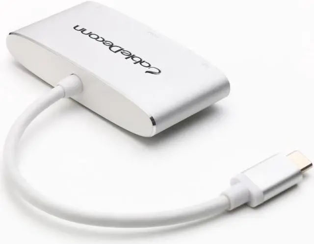 Alt view image 3 of 6 - type c to HDMI/USB3.0/USB-C 3in1 Adapter converter Charger Hub For macbook
