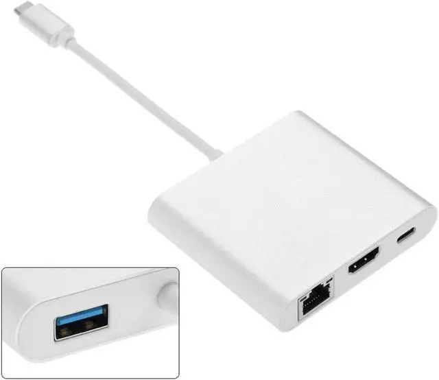 Main image of USB C 3.1 hub HDMI Digital AV & USB OTG & Gigabit Ethnernet RJ45 Charger Adapter