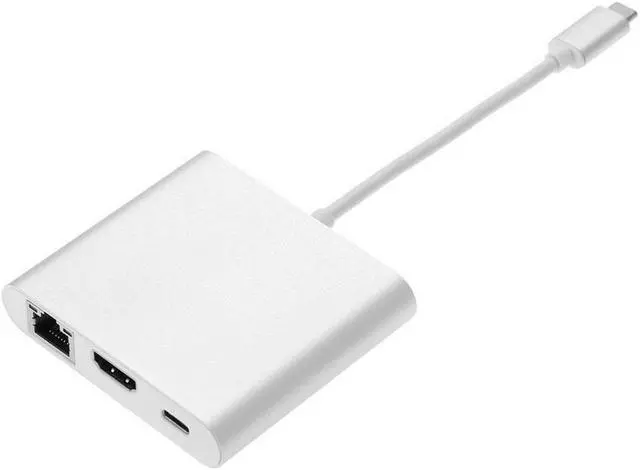 Alt view image 4 of 7 - USB C 3.1 hub HDMI Digital AV & USB OTG & Gigabit Ethnernet RJ45 Charger Adapter