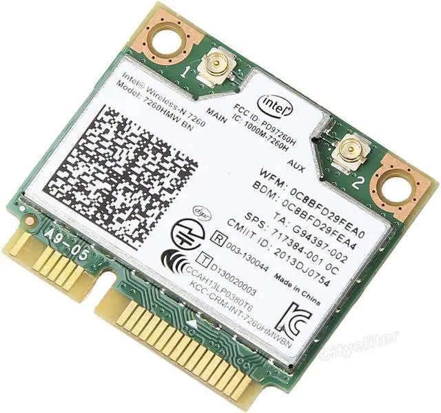 Alt view image 4 of 7 - Intel wireless-N 7260 7260HMW 802.11b/g/n WiFi + Bluetooth 4.0 Mini PCI-E Card