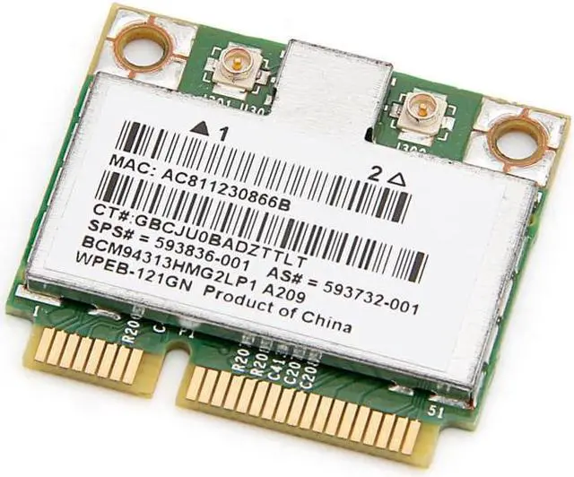 Alt view image 5 of 7 - HP COMPAQ 593836-001 593732-001 BCM94313HMG2LP1 HALF MINI Wireless wifi PCI CARD