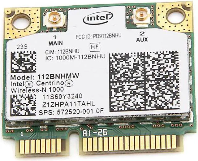 Alt view image 3 of 5 - IBM Lenovo 60Y3202 Half Mini PCIe Wireless-N Wifi 1000 112BNHMW Intel Centrino