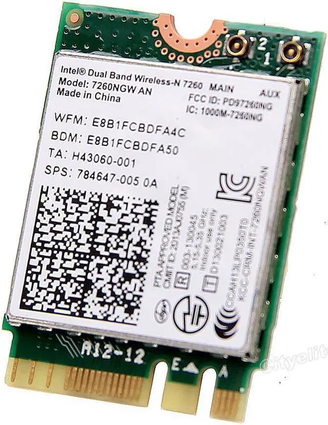 Main image of New Intel 7260NGW AN Dual Band Wireless-N 7260 300M WiFi+Bluetooth 4.0 NGFF Card