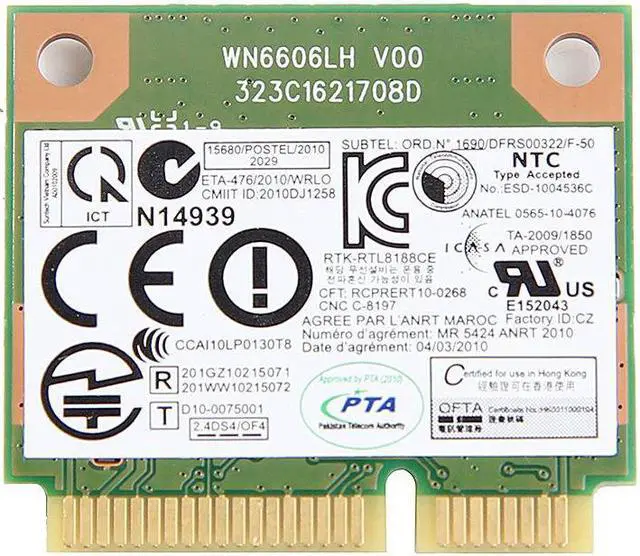 Alt view image 2 of 7 - New RealTek RTL8188CE 150Mbps Wireless Wifi PCIe Wlan Card for Acer Asus Toshiba