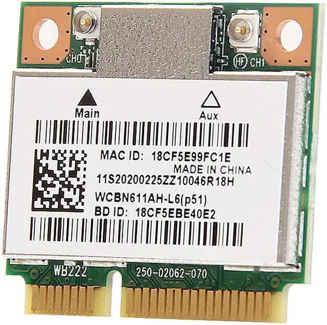 Alt view image 5 of 7 - 300M 802.11abgn Atheros AR5B22 Wireless WIFI Bluetooth 4.0 MINI PCI-E WLAN Card