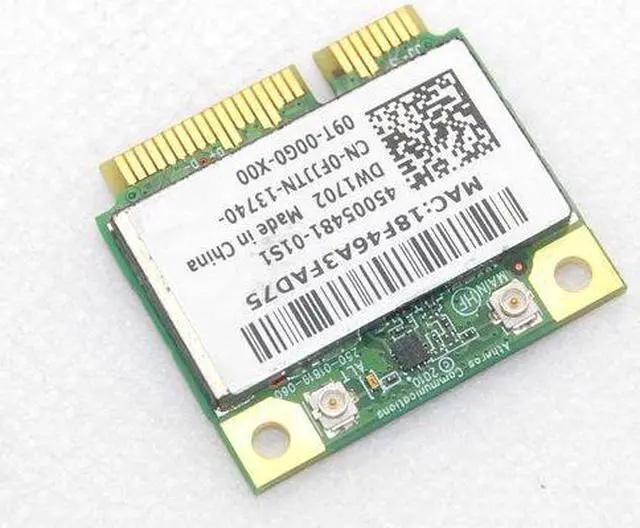 Alt view image 4 of 7 - DELL DW1702 Atheros AR5B195 Wireless-N WIFI Bluetooth 3.0 mini pci-e Wlan Card