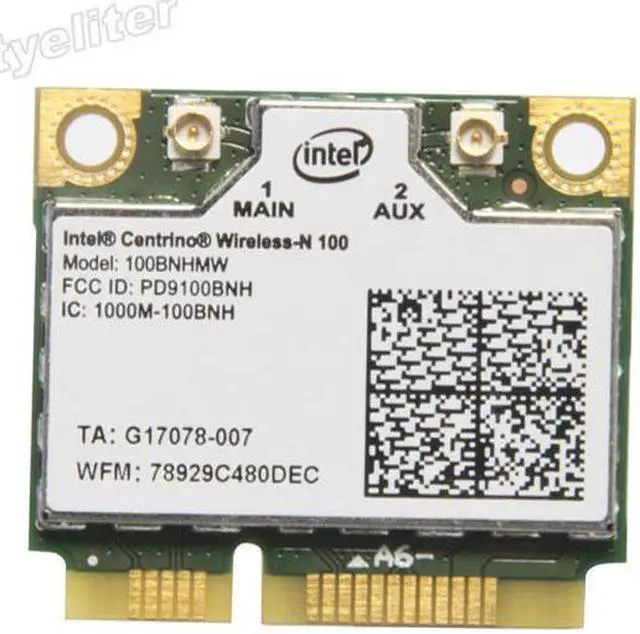 Main image of Intel Wireless-N 100BNHMW 150M Wifi Half Mini PCI-E WLAN Card for ACER ASUS DELL