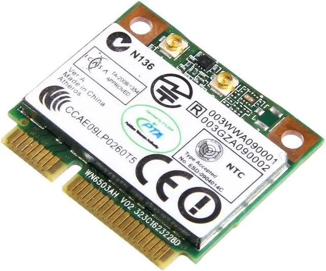 Alt view image 3 of 7 - Atheros AR9832 AR5BHB116 300Mbps Wireless 802.11 a/b/g/n WiFi Mini PCI-E Wlan