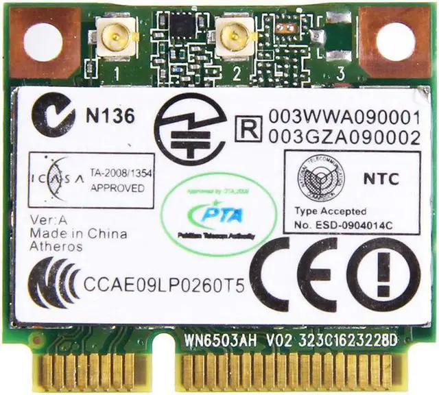 Alt view image 4 of 7 - Atheros AR9832 AR5BHB116 300Mbps Wireless 802.11 a/b/g/n WiFi Mini PCI-E Wlan