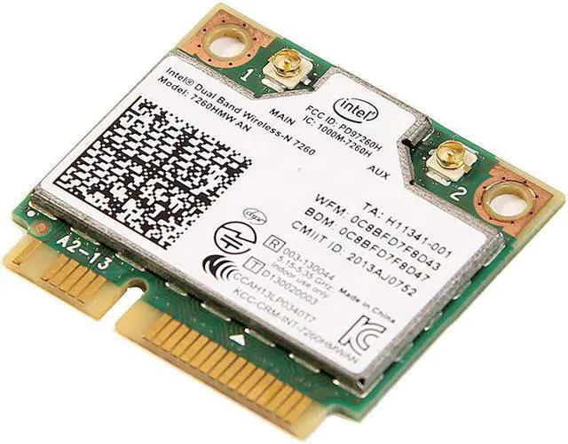 Alt view image 5 of 7 - Intel wireless-N 7260 7260HMW 300Mbps Wifi Wireless BT 4.0 Mini PCI-e Wlan Card
