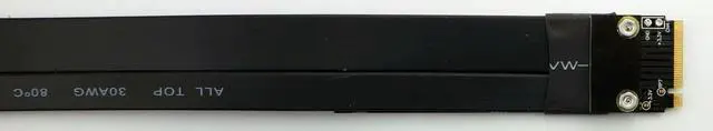 Alt view image 2 of 6 - M.2 Key M to PCIe x4 Extender Cable Adapter, R42S