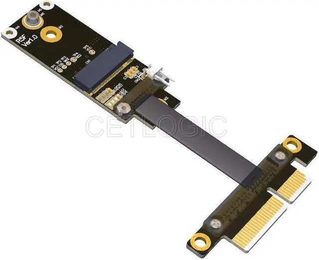 Alt view image 2 of 4 - PCIe x4 to M.2 Key A+E Adapter Cable 15cm, R25SF