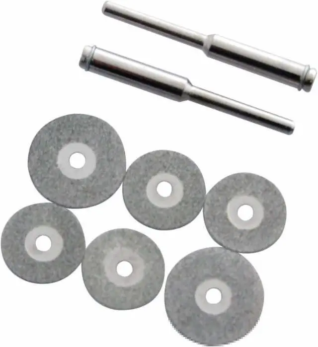 Alt view image 2 of 2 - 6pc Diamond Cutting Disc Set For Rotary Tool, Mini & Dremel Drills
