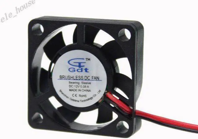 Alt view image 3 of 7 - DC 12V 40mm 0.06A 5500rpm Brushless PC Computer Cooler Cooling fan Sleeve Brg
