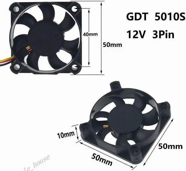 Main image of Quiet 12cm 120mm PC Computer Case Cooler Cooling fan 12V DC 46CFM 120x25mm 4Pin