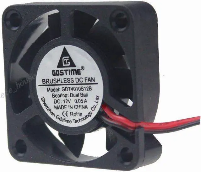Alt view image 6 of 7 - 2pcs 12V 3Pin DC Brushless Computer Cooling Fan 40mm 4cm 40x20mm Industrial Fan