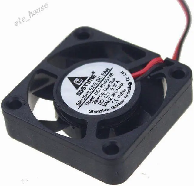 Alt view image 7 of 7 - 2pcs 12V 3Pin DC Brushless Computer Cooling Fan 40mm 4cm 40x20mm Industrial Fan