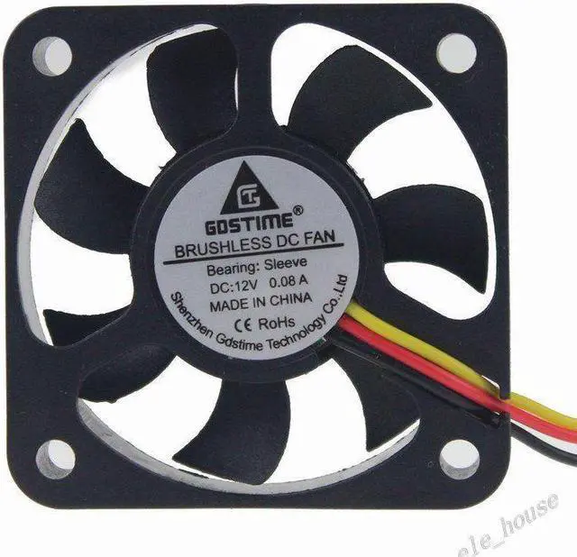 Alt view image 2 of 7 - Quiet 12cm 120mm PC Computer Case Cooler Cooling fan 12V DC 46CFM 120x25mm 4Pin