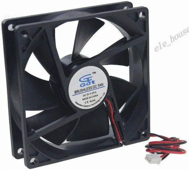 Alt view image 4 of 7 - Ultra Quiet fan 12cm 120mm USB Connector DC 5V PC Computer Cooler Cooling Fan