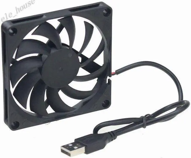 Alt view image 7 of 7 - 80mm DC 5V USB Lüfter 80x80x10mm PC Computer Cooler Cooling Fan Sleeve Bearing