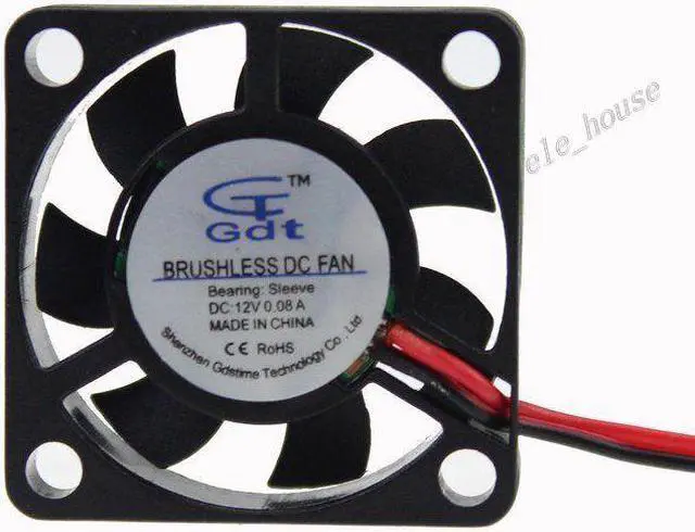 Alt view image 2 of 7 - DC 12V 40mm 0.06A 5500rpm Brushless PC Computer Cooler Cooling fan Sleeve Brg