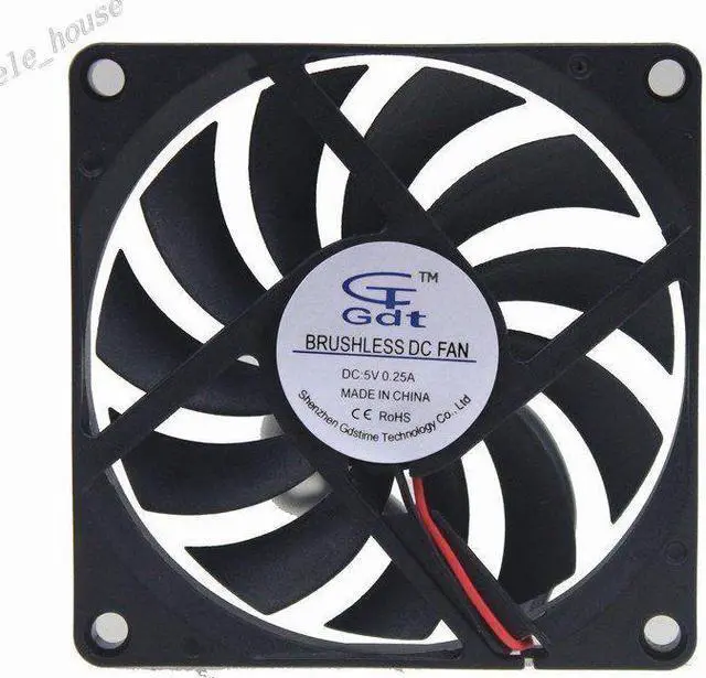 Alt view image 3 of 7 - 80mm DC 5V USB Lüfter 80x80x10mm PC Computer Cooler Cooling Fan Sleeve Bearing