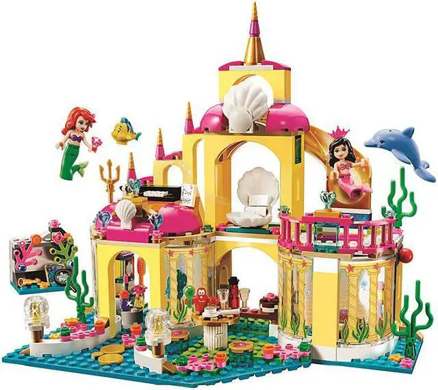Main image of Princess Mermaid Ariel Undersea Palace Buildable Royal Celebration Boat Building Block-Style C