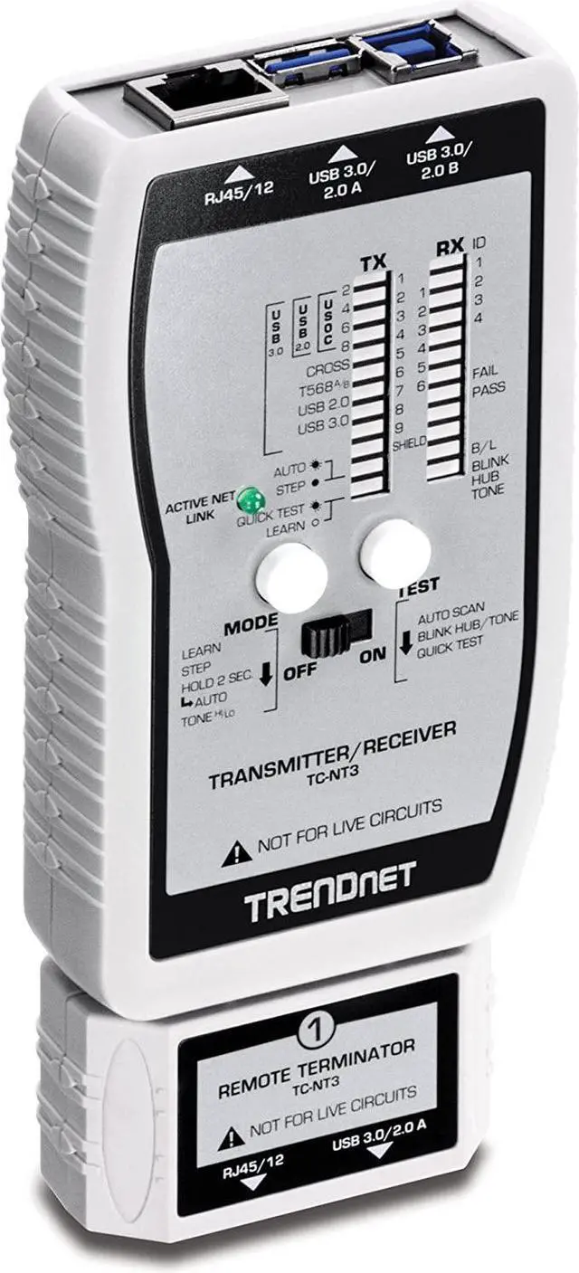 Alt view image 3 of 17 - TRENDnet VDV and USB Cable Tester, TC-NT3