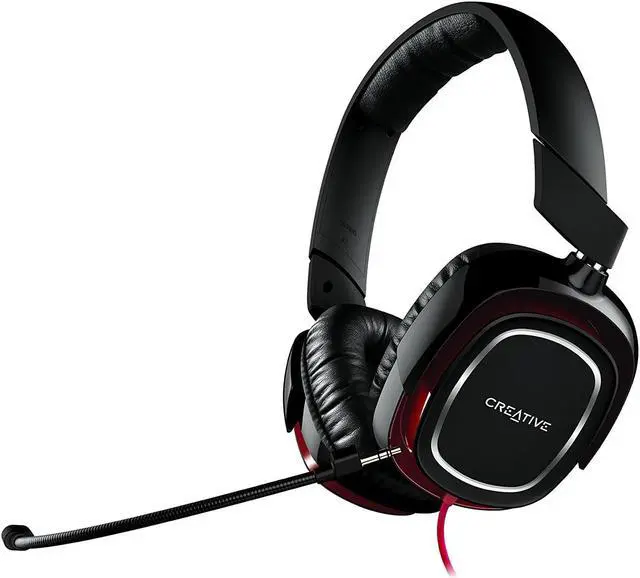 Alt view image 2 of 14 - Creative Draco HS880 Foldable Gaming Headset with Detachable Mic