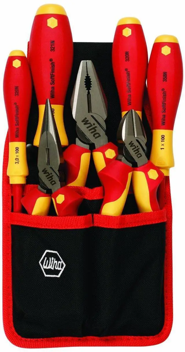 Alt view image 3 of 6 - Wiha 32985 7 Piece Insulated Industrial Pliers/Cutters/Drivers Belt Set